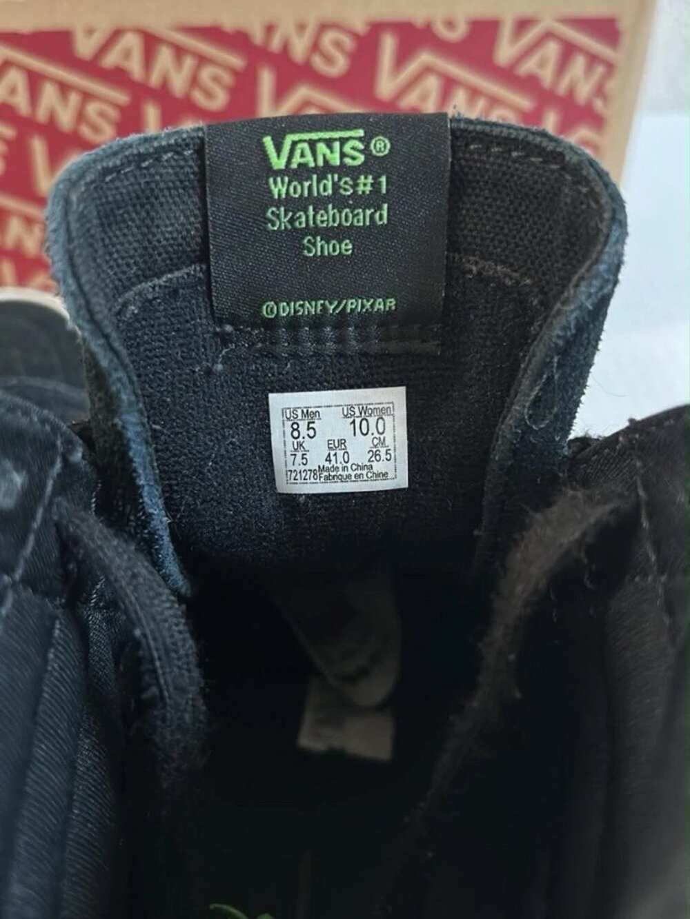 Vans Pixar Toy Story Buzz Lightyear High Top Skate Board Shoes Glow In the Dark - Picture 7 of 7